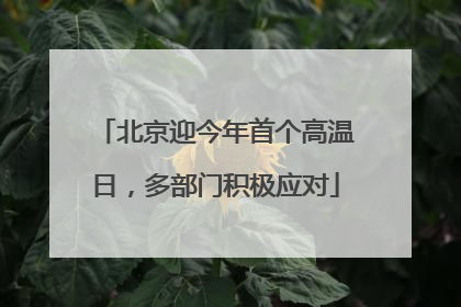 北京迎今年首个高温日，多部门积极应对