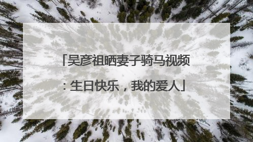 吴彦祖晒妻子骑马视频：生日快乐，我的爱人
