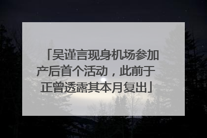 吴谨言现身机场参加产后首个活动，此前于正曾透露其本月复出