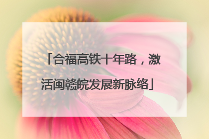合福高铁十年路，激活闽赣皖发展新脉络