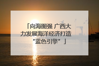 向海图强 广西大力发展海洋经济打造“蓝色引擎”