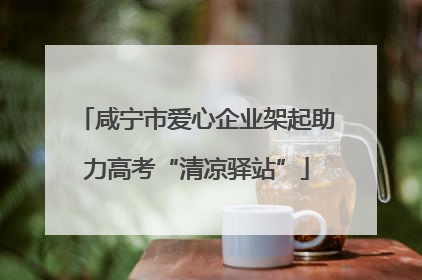 咸宁市爱心企业架起助力高考“清凉驿站”