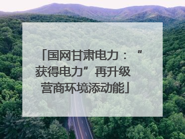 国网甘肃电力：“获得电力”再升级 营商环境添动能