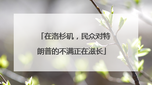 在洛杉矶，民众对特朗普的不满正在滋长