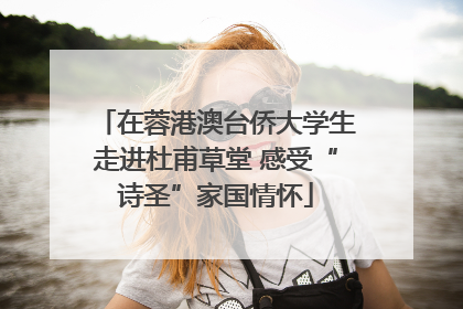 在蓉港澳台侨大学生走进杜甫草堂 感受“诗圣”家国情怀