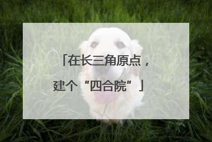 在长三角原点，建个“四合院”