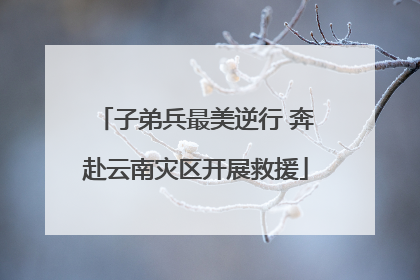 子弟兵最美逆行 奔赴云南灾区开展救援