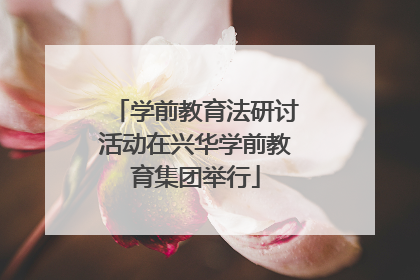 学前教育法研讨活动在兴华学前教育集团举行