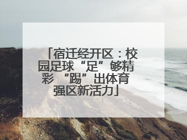 宿迁经开区：校园足球“足”够精彩 “踢”出体育强区新活力