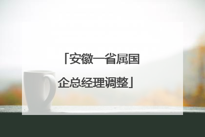 安徽一省属国企总经理调整