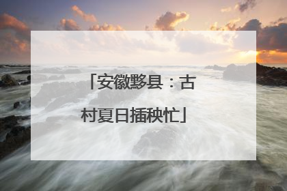 安徽黟县：古村夏日插秧忙