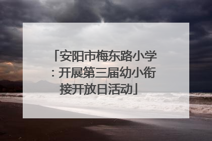 安阳市梅东路小学：开展第三届幼小衔接开放日活动