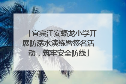 宜宾江安蟠龙小学开展防溺水演练暨签名活动，筑牢安全防线