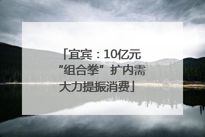 宜宾：10亿元“组合拳”扩内需 大力提振消费