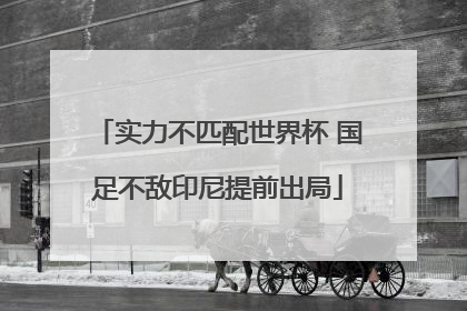 实力不匹配世界杯 国足不敌印尼提前出局