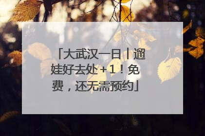 大武汉一日︱遛娃好去处＋1！免费，还无需预约