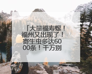 大量福寿螺！福州又出现了！寄生虫多达6000条！千万别碰、别吃！