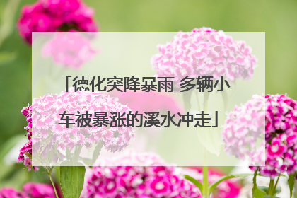 德化突降暴雨 多辆小车被暴涨的溪水冲走