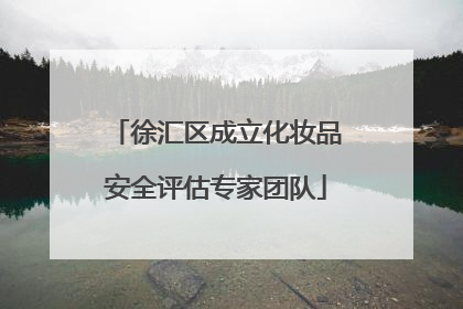 徐汇区成立化妆品安全评估专家团队