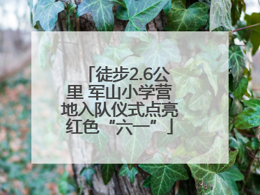 徒步2.6公里 军山小学营地入队仪式点亮红色“六一”
