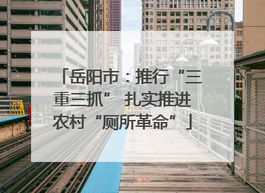 岳阳市：推行“三重三抓” 扎实推进农村“厕所革命”