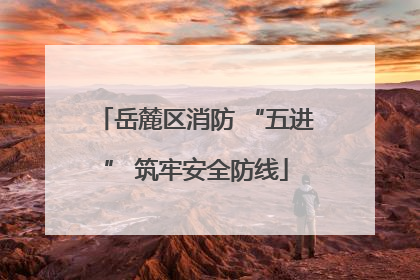 岳麓区消防 “五进” 筑牢安全防线