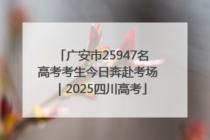 广安市25947名高考考生今日奔赴考场｜2025四川高考
