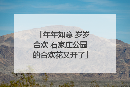 年年如意 岁岁合欢 石家庄公园的合欢花又开了