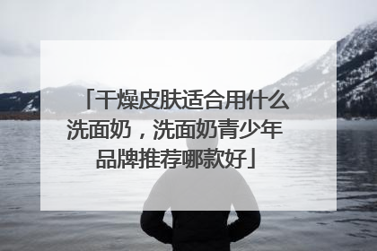 干燥皮肤适合用什么洗面奶，洗面奶青少年品牌推荐哪款好