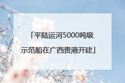 平陆运河5000吨级示范船在广西贵港开建