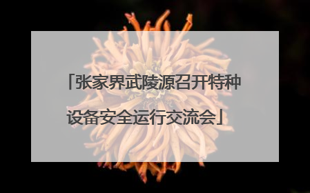 张家界武陵源召开特种设备安全运行交流会