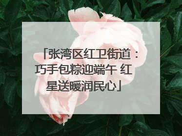 张湾区红卫街道：巧手包粽迎端午 红星送暖润民心