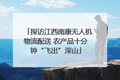 探访江西南康无人机物流配送 农产品十分钟“飞出”深山