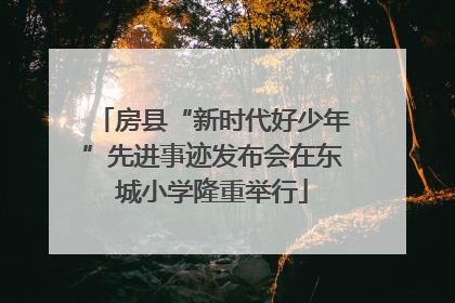 房县“新时代好少年”先进事迹发布会在东城小学隆重举行