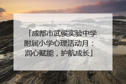 成都市武侯实验中学附属小学心理活动月：润心赋能，护航成长