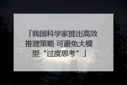 我国科学家提出高效推理策略 可避免大模型“过度思考”