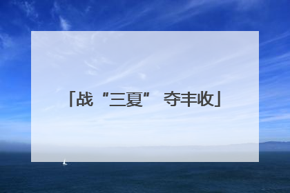 战“三夏” 夺丰收