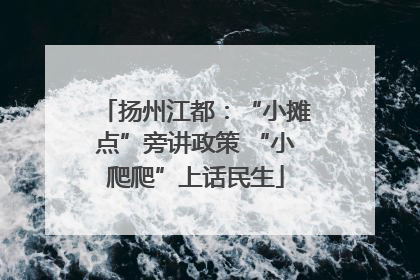 扬州江都：“小摊点”旁讲政策 “小爬爬”上话民生