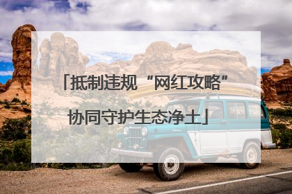 抵制违规“网红攻略” 协同守护生态净土