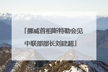 挪威首相斯特勒会见中联部部长刘建超