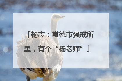 杨志：常德市强戒所里，有个“杨老师”