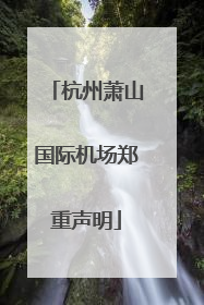 杭州萧山国际机场郑重声明