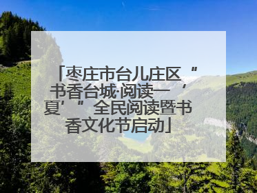 枣庄市台儿庄区“书香台城·阅读一‘夏’”全民阅读暨书香文化节启动