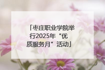 枣庄职业学院举行2025年“优质服务月”活动