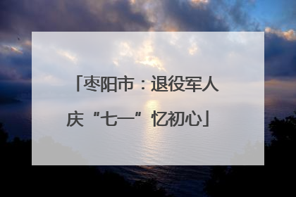 枣阳市：退役军人庆“七一”忆初心