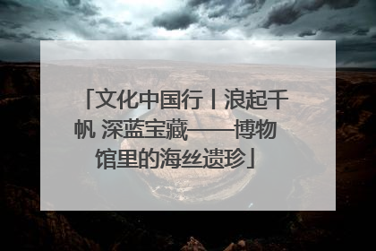 文化中国行丨浪起千帆 深蓝宝藏——博物馆里的海丝遗珍