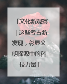 文化新观察｜这些考古新发现，彰显文明探源中的科技力量