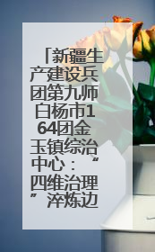 新疆生产建设兵团第九师白杨市164团金玉镇综治中心：“四维治理”淬炼边疆“枫桥样本”
