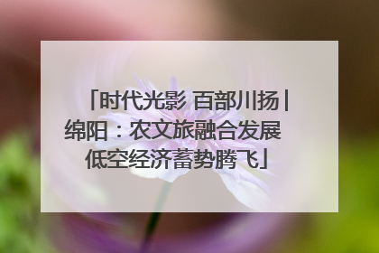 时代光影 百部川扬│绵阳：农文旅融合发展 低空经济蓄势腾飞