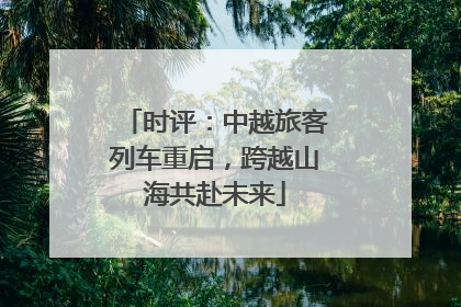 时评：中越旅客列车重启，跨越山海共赴未来